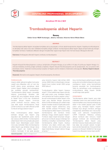 Trombositopenia akibat Heparin