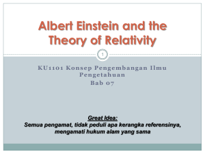 Albert Einstein and the Theory of Relativity - Islam dan Sains-Edy