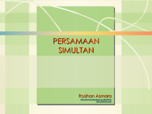 Persamaan Simultan