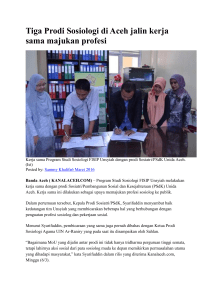 Tiga Prodi Sosiologi di Aceh jalin kerja sama