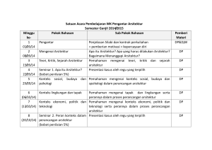 Satuan Acara Pembelajaran MK Pengantar Arsitektur Semester