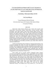 ANALISIS KOMPARASI PROFITABILITAS DAN LIKUIDITAS