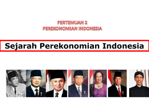 Sejarah Perekonomian Indonesia PERTEMUAN 2