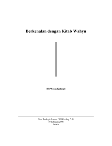 Berkenalan dengan Kitab Wahyu - GKI Kavling Polri , Jelambar