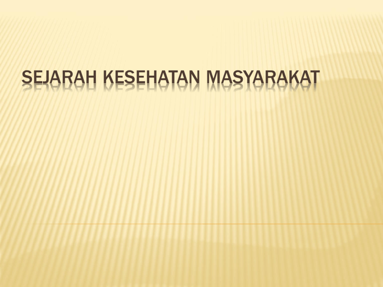 Sejarah Kesehatan Masyarakat Institut Kesehatan Helvetia