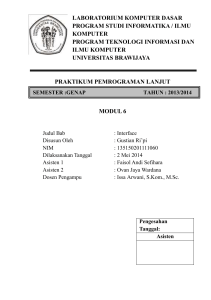 Laporan Praktikum Proglan BAB 6 - Blog UB