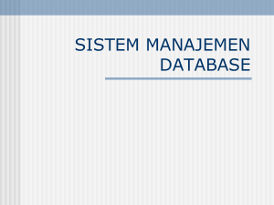 SISTEM MANAJEMEN DATABASE