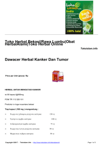 Toko Herbal Bekasi|Rawa Lumbu|Obat Herbal