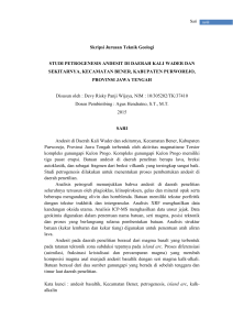 Skripsi Jurusan Teknik Geologi STUDI PETROGENESIS