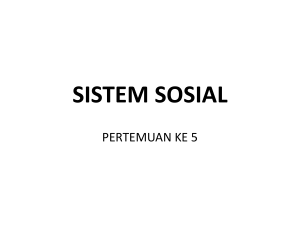 SISTEM SOSIAL