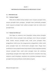 B A B I METODOLOGI PENGEMBANGAN PERANGKAT LUNAK