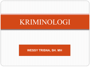 kriminologi - Wessy Trisna, SH. MH