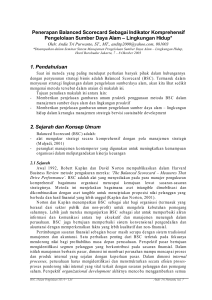 Penerapan Balanced Scorecard Sebagai Indikator Komprehensif