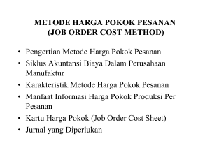 METODE HARGA POKOK PESANAN