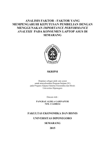 analisis faktor - faktor yang mempengaruhi