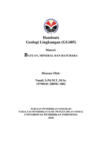 Handouts Geologi Lingkungan (GG405)