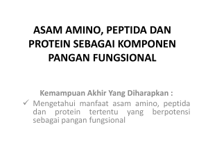 asam amino, peptida dan protein sebagai komponen