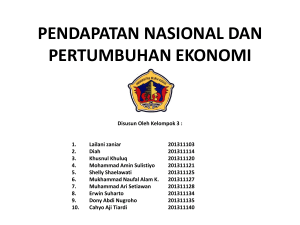 Pendapatan Nasional dan Pertumbuhan Ekonomi Indonesia