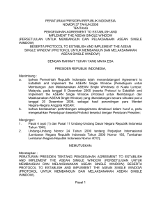 PERATURAN PRESIDEN REPUBLIK INDONESIA NOMOR 37