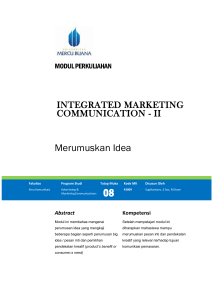 Modul Integrated Marketing Communication II
