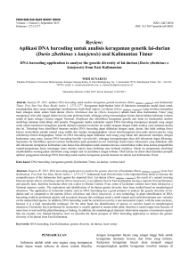 Aplikasi DNA barcoding untuk analisis keragaman genetik lai