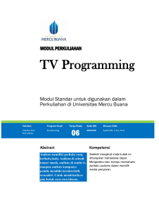 Modul TV Programming [TM6]