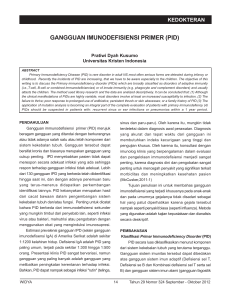 gangguan imunodefisiensi primer (pid) - E
