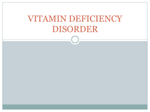 vitamin deficiency disorder