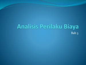 Analisis Perilaku Biaya