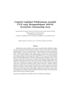 Urgensi Legislasi Pelaksanaan mandat UUD 1945 Mengantisipasi