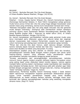 Contoh Skenario Iklan Layanan Masyarakat Narkoba