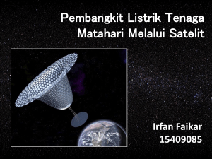 Pembangkit Listrik Tenaga Matahari Melalui Satelit