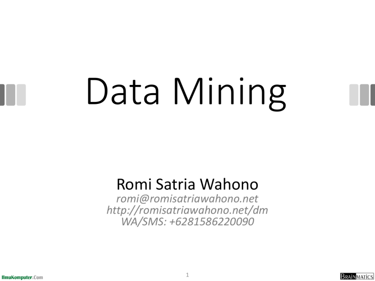 Data Mining Romi Satria Wahono 2345