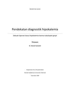Pendekatan diagnostik hipokalemia