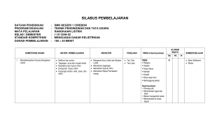 SILABUS PEMBELAJARAN SATUAN PENDIDIKAN : SMK NEGERI