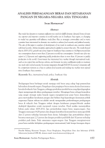 analisis perdagangan beras dan ketahanan pangan di negara