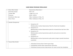 Keperawatan Maternitas I Kode Mata Kuliah - Akper Al