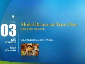 Model Relasional Basis Data