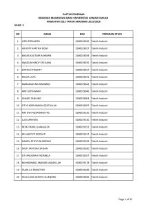 KASIR 3 NO NAMA NIM PROGRAM STUDI 1 JEFRI