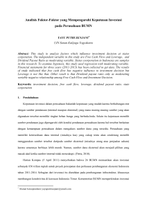 Analisis Faktor-Faktor yang Mempengaruhi Keputusan Investasi