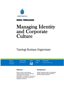 Modul Managing Identity dan Organization Culture [TM13]
