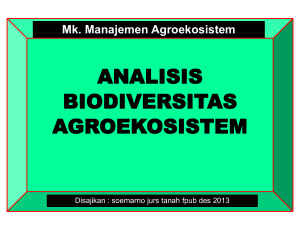 analisis biodiversitas agroekosistem