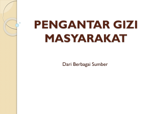 pengantar gizi masyarakat - Pengantar Ilmu Kesehatan Masyarakat