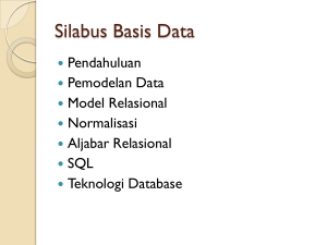 Silabus Basis Data