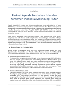 Perkuat Agenda Perubahan Iklim dan Komitmen Indonesia