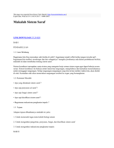 Makalah Sistem Saraf : Karya Tulis Ilmiah : http://karyatulisilmiah.com
