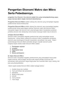 pengertian Ilmu Ekonomi. Ilmu ekonomi adalah ilmu yang