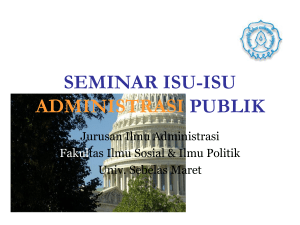 seminar isu-isu administrasi publik