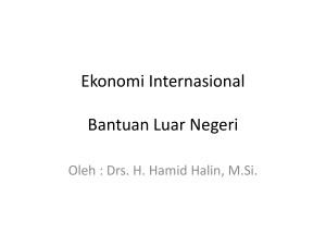 Ekonomi Internasional Bantuan Luar Negeri