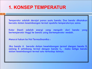 konsep temperatur, panas dan termodinamika